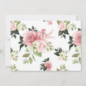 Invitation Oh Deer Baby shower Aquarelle Florale Botanique (Dos)