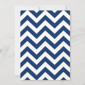Invitation OH Deer ! Baby shower Chevron Little Buck Navy Gre (Dos)