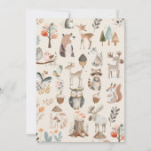 Invitation Oh Deer Boho Woodland Animaux Fille Baby shower (Dos)