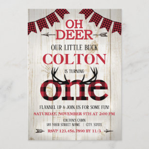 Invitation Oh Deer ! Buffalo A Plongé Notre Petit Buck Annive