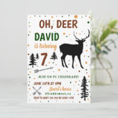 Invitation Oh Deer Chasse Garçon Anniversaire (Debout devant)