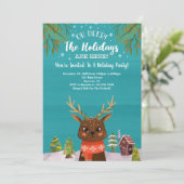Invitation Oh Deer Les Vacances Sont Ici (Debout devant)