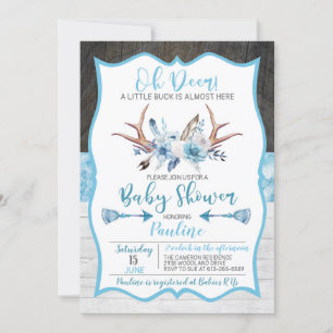 Invitation Oh Deer un peu Buck est presque ici Baby shower