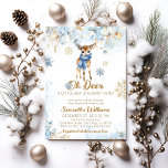 Invitation Oh Deer Winter Baby Boy Douche<br><div class="desc">Célébrez l'arrivée prochaine d'un petit prince avec notre "Oh Deer Winter Baby Boy Shower Invitation." Cette invitation charmante et fantaisiste saisit l'essence d'un pays merveilleux d'hiver avec ses tons sereins de bleu et de délicieux motifs de cerfs. À l'automne des premiers flocons de neige, notre invitation ouvre la voie à...</div>