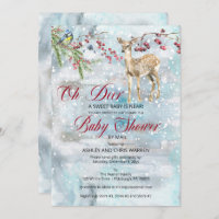 Oh Deer Woodland Animaux Baby shower par la poste
