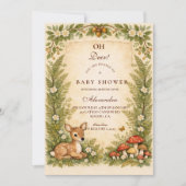 Invitation Oh Deer Woodland Baby Shower (Devant)