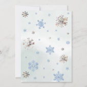 Invitation Oh Deer Woodland Baby shower bleu (Dos)