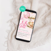 Invitation Oh Fille Baby shower Ours En Teddy Rose