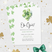 Invitation Oh Fille Saint-Patrick Fête Prénatale Verte 