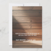 Invitation Oh garçon : Baby shower de la typographie du bois (Dos)