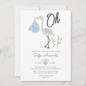 Invitation Oh garçon Baby shower minimaliste (Devant)