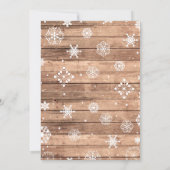 Invitation OH GARÇON Baby shower Wood Winter Sprinkl Invitati (Dos)