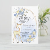 Invitation Oh garçon bébé garçon cerf Baby shower (Debout devant)