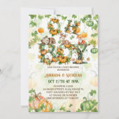 Invitation Oh garçon Citrouille & Woodland Animaux Baby showe (Devant)
