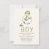 Invitation Oh garçon Dinosaur Boho bébé garçon douche (Devant)