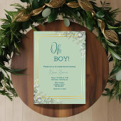 Invitation Oh Garçon Elegant Verdure & Baby shower Or