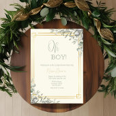 Invitation Oh Garçon Elegant Verdure & Baby shower Or