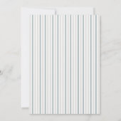 Invitation Oh garçon éléphant bleu Baby shower rayé (Dos)