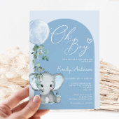 Invitation Oh Garçon Elephant Garçon Avec Baby shower Balloon