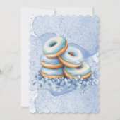 Invitation Oh Garçon Fête de Naissance Donuts Bleus (Dos)