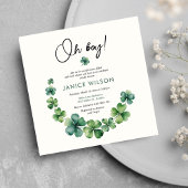 Invitation Oh garçon Lucky Charm Baby shower