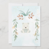 Invitation Oh garçon moderne eucalyptus bleu baby shower ball (Dos)