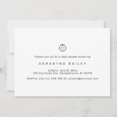 Invitation Oh Garçon moderne minimaliste Baby shower Invitati (Dos)