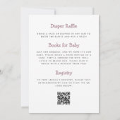 Invitation Oh Garçon Orange Dinosaure Violet Code QR Baby Sho (Dos)