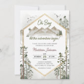 Invitation Oh Garçon Que l'Aventure Commence Baby Shower (Devant)