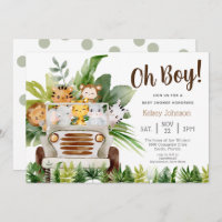Oh Garçon Safari Jungle Zoo Animaux Baby shower Ga
