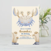 Invitation Oh Garçon Sous La Mer Anniversaire (Debout devant)