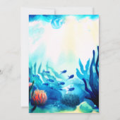 Invitation Oh garçon sous la mer Baby shower de l'Océan de Se (Dos)