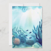 Invitation Oh Garçon Sous La Mer Seahorse Cute Baby shower Oc (Dos)