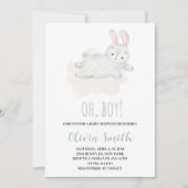 Invitation Oh garçon Sweet Bunny Baby shower d'aquarelle (Devant)