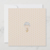 Invitation Oh Garçon Teddy Ours Bois Baby shower neutre (Dos)