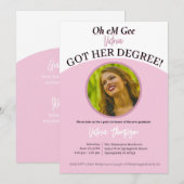 Invitation Oh Gee ils ont obtenu leur diplôme ! drôle Graduat (Devant / Derrière)