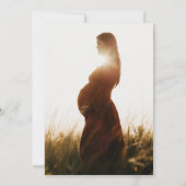 Invitation Oh girl fall citrouille baby shower vert photo (Dos)