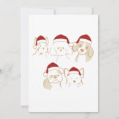 Invitation Oh Girl mignonne chiot Noël Howliday Baby shower (Dos)