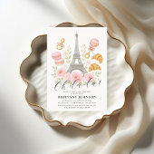 Invitation Oh La Chic Floral Baby shower parisien