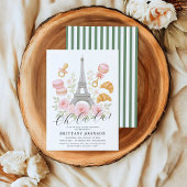 Invitation Oh La Chic Floral Baby shower parisien