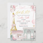 Invitation Oh La France Café Parisien Baby shower (Devant)