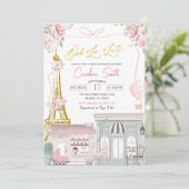 Invitation Oh La France Café Parisien Baby shower (Debout devant)