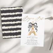 Invitation Oh La La ! Baby shower Gold French Paris