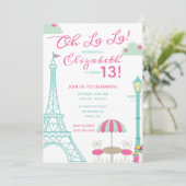 Invitation Oh La La ! Fête d'anniversaire à Paris, France (Debout devant)