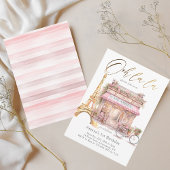 Invitation Oh La La ! Gold Paris Café Anniversaire