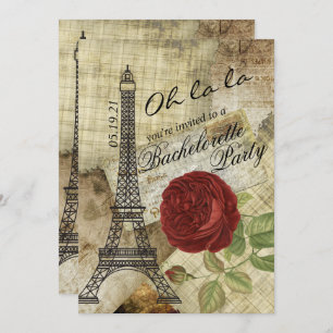 Invitation Oh la la - Paris Styled Bachelorette Party