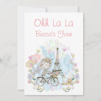 Invitation Oh La La Parisien  