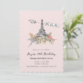 Invitation Oh La Paris Anniversaire parisien (Debout devant)