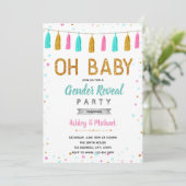 Invitation Oh le bébé arrosent le genre indiquent (Debout devant)