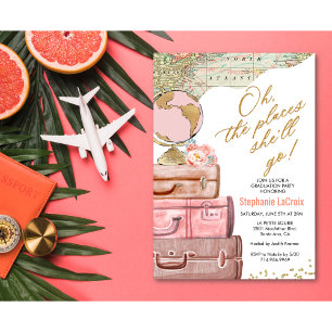 Invitation Oh les endroits où elle va aller Graduation Va loi